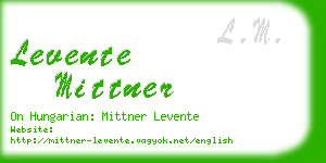 levente mittner business card